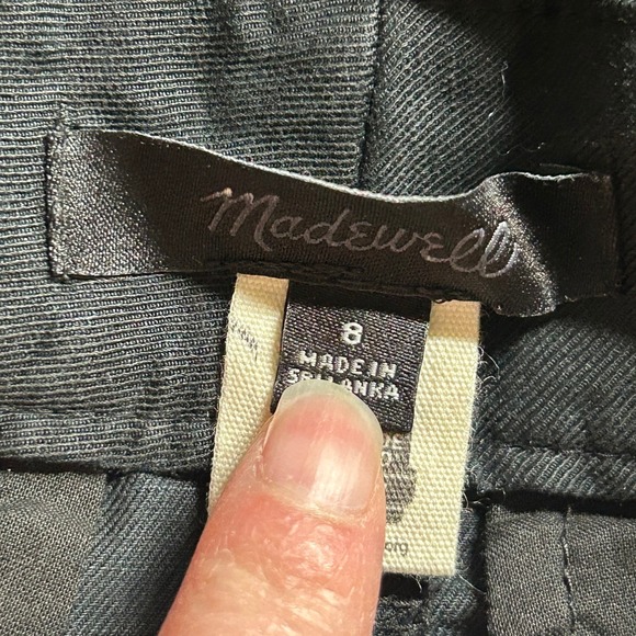 Madewell Women's High-Rise Barrel-Leg Pants Pleated True Black Size 8 New - Picture 9 of 11